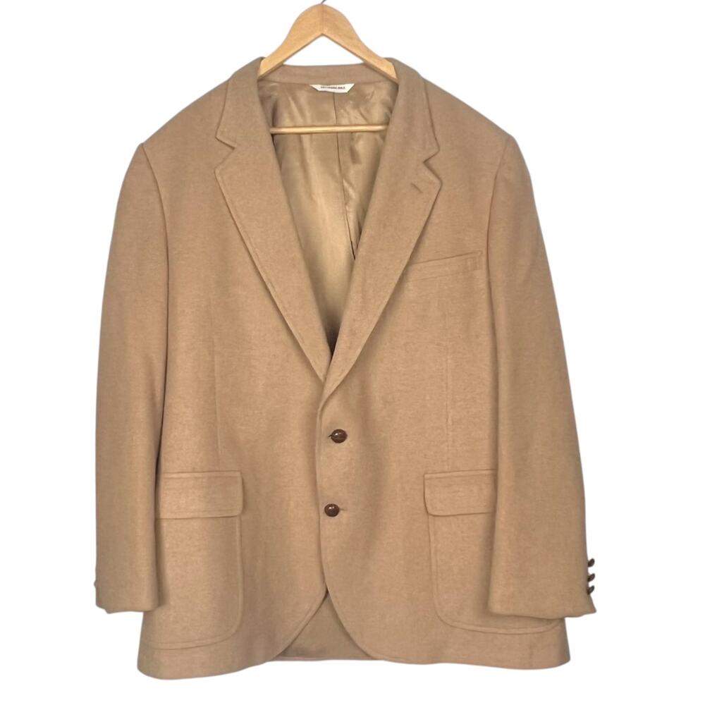 Vintage 80's PBM of Philadelphia Men's 46R 100% Camel Hair Sport Coat Blazer